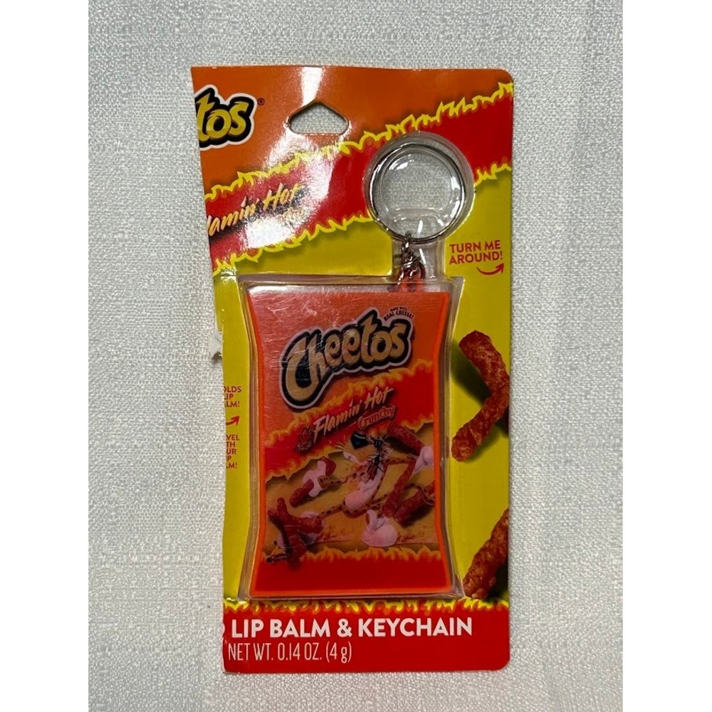 Cheetos Flamin Hot &‎ Doritos  Lip Balm Keychain Novelty Collectible